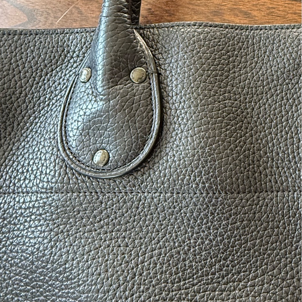 Coach Tatum Tall Tote in black pebble leather with Whiplash chain detail - Picture 13 of 16